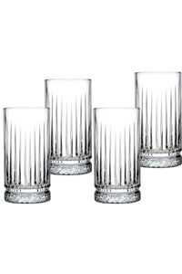 Longdrinkgläser mit Facetten Design für Cocktails Wasser Softdrinks und Hausbar bei