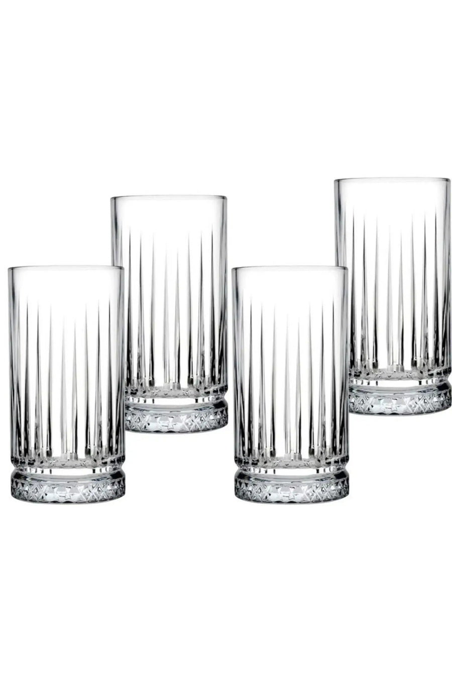 Longdrinkgläser mit Facetten Design für Cocktails Wasser Softdrinks und Hausbar bei