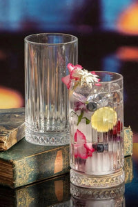 Cocktailgläser 4er Set aus Glas für Longdrinks Saft Softdrinks und stilvolle Getränkeservierung