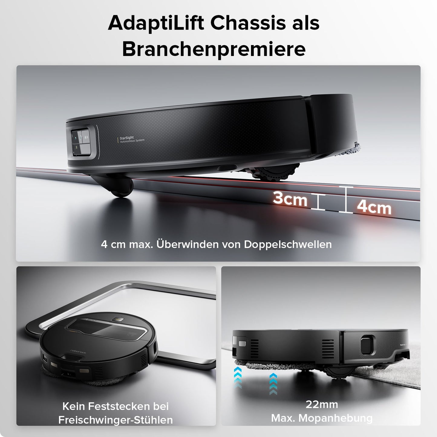 Roborock Saros Z70 Saug- und Wischroboter mit OmniGrip-Arm – 22.000 Pa