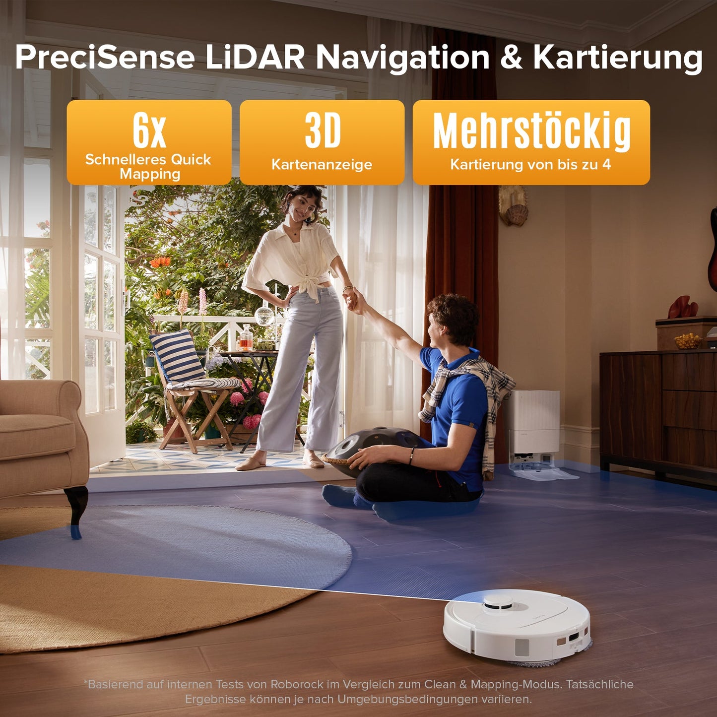 Roborock QV 35S Set Saugroboter mit Multifunktionsdock – 12.000 Pa | Warmlufttrocknung | HELDENA