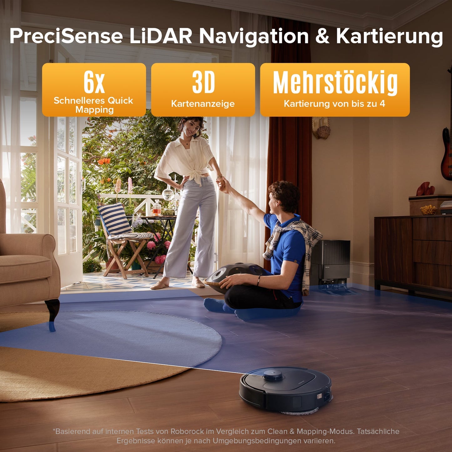 Roborock QV 35S Set Saugroboter mit Multifunktionsdock – 12.000 Pa | Warmlufttrocknung | HELDENA
