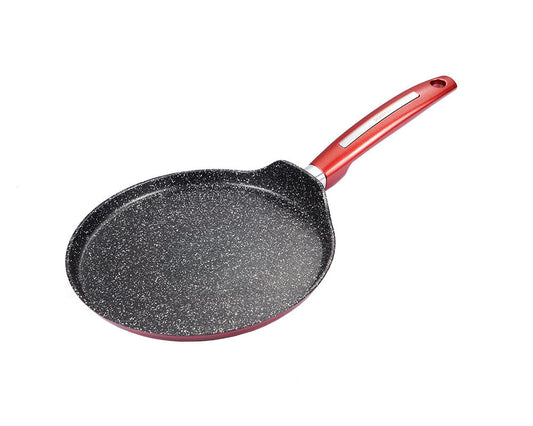 Schäfer Metallic Red Crêpespfanne 24 cm Antihaft für Crêpes Pfannkuchen und Gözleme