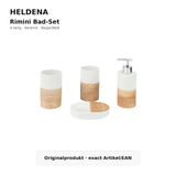 HELDENA Rimini Bad-Set Beige/Weiß – 4-teiliges Originalprodukt