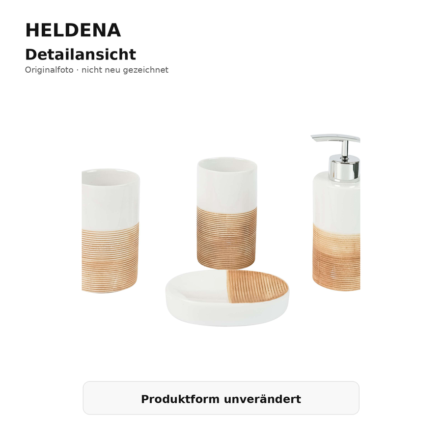 HELDENA Rimini Bad-Set – Detailansicht des Originalprodukts
