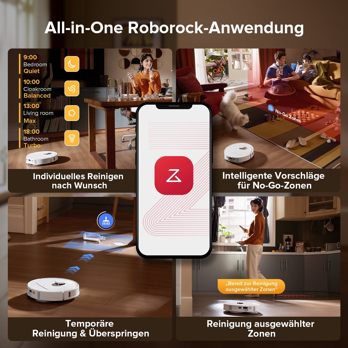Roborock QV 35S Set Saugroboter mit Multifunktionsdock – 12.000 Pa | Warmlufttrocknung | HELDENA