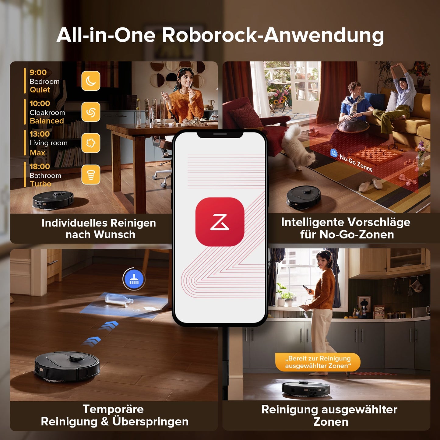 Roborock QV 35S Set Saugroboter mit Multifunktionsdock – 12.000 Pa | Warmlufttrocknung | HELDENA