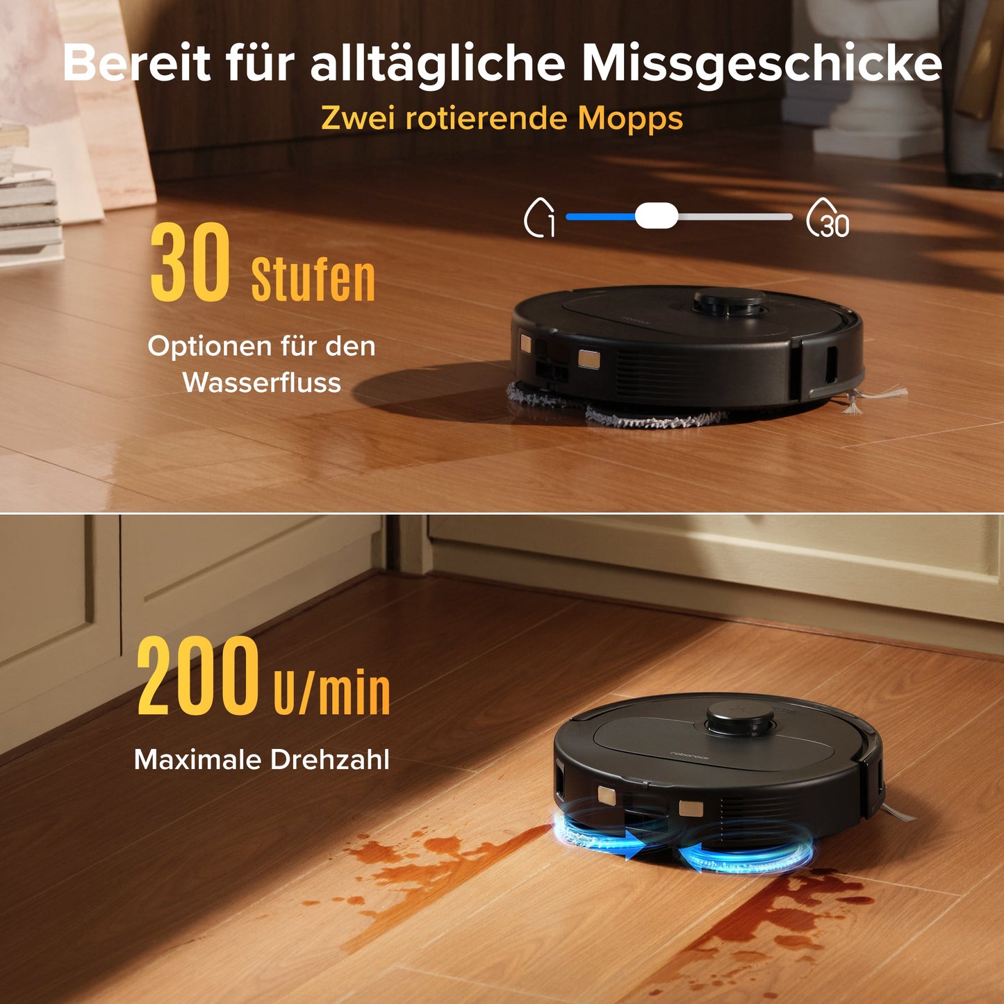 Roborock Qrevo S Pro Saugroboter mit rotierenden Mopps und Dock