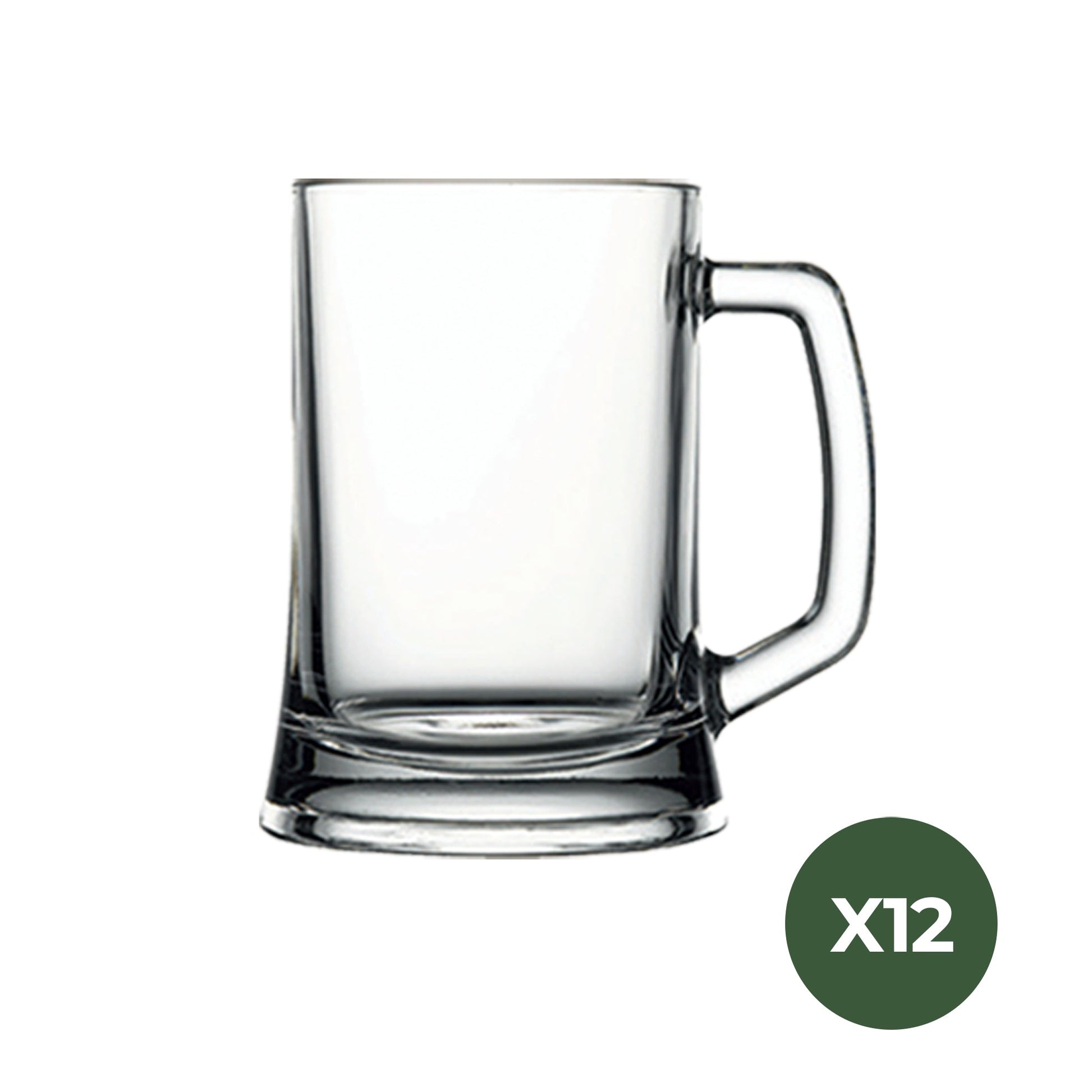 Pasabahce Pub Bierglas 12er Set mit Henkel für Gäste und Gartenparty