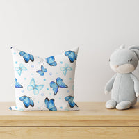 LESLIS Kinder Dekokissen „Schmetterlinge“ – Natur-Motiv, 40 × 40 cm