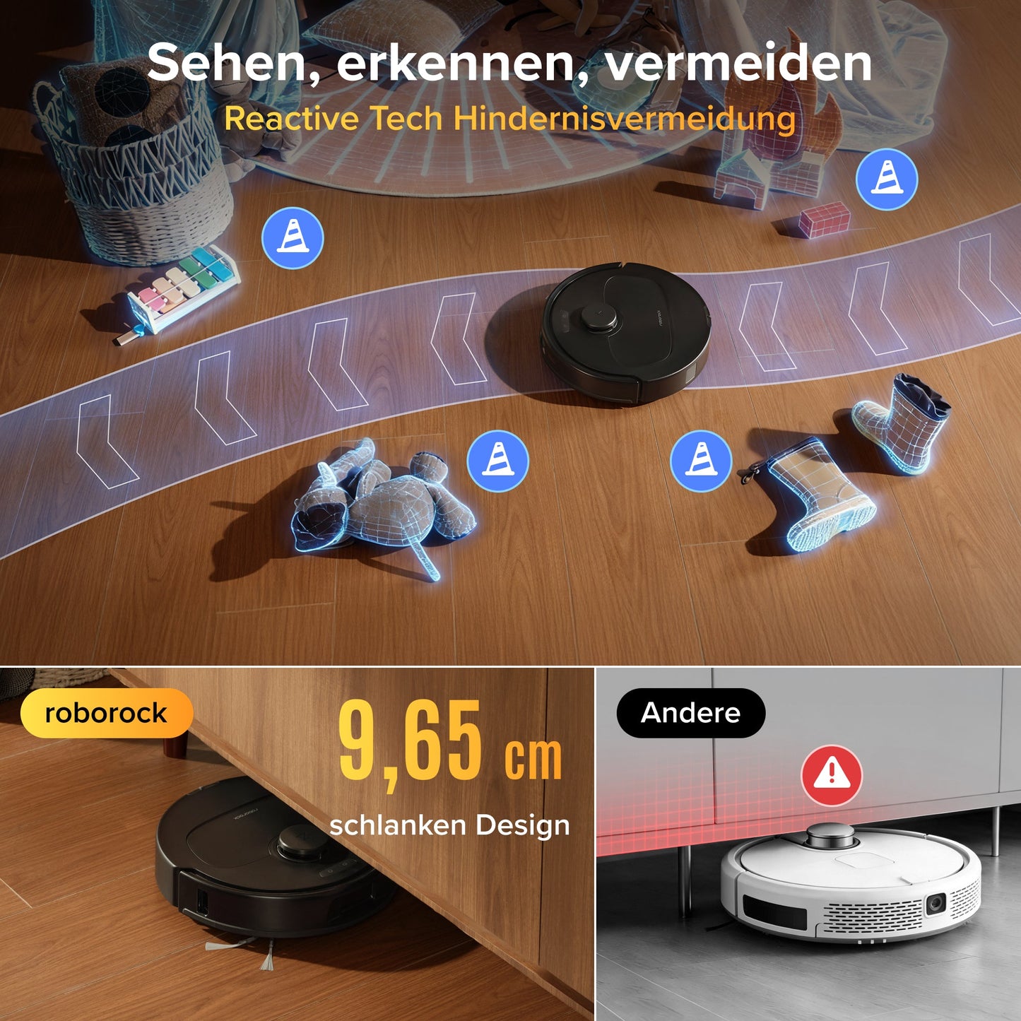 Roborock Qrevo S Pro Saugroboter mit rotierenden Mopps und Dock