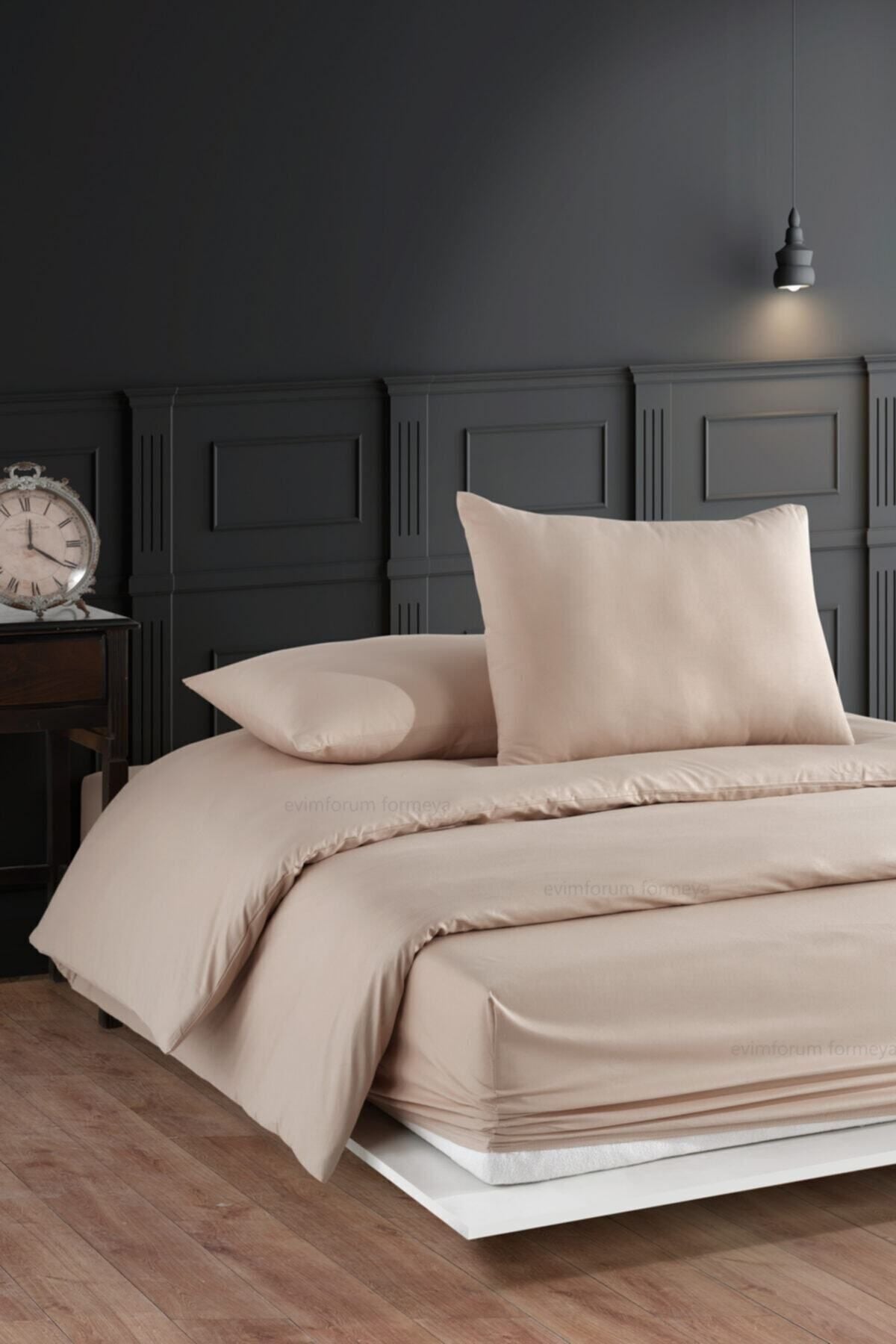 HELDENA Bettwäsche-Set Beige – 100% Baumwolle, ohne Spannbettlaken