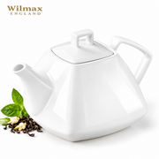 Wilmax Kaffee- und Teekanne mit Ausgusssieb 1050 ml Weiß Porzellan – Produktansicht; Lieferumfang: 1 Stück
