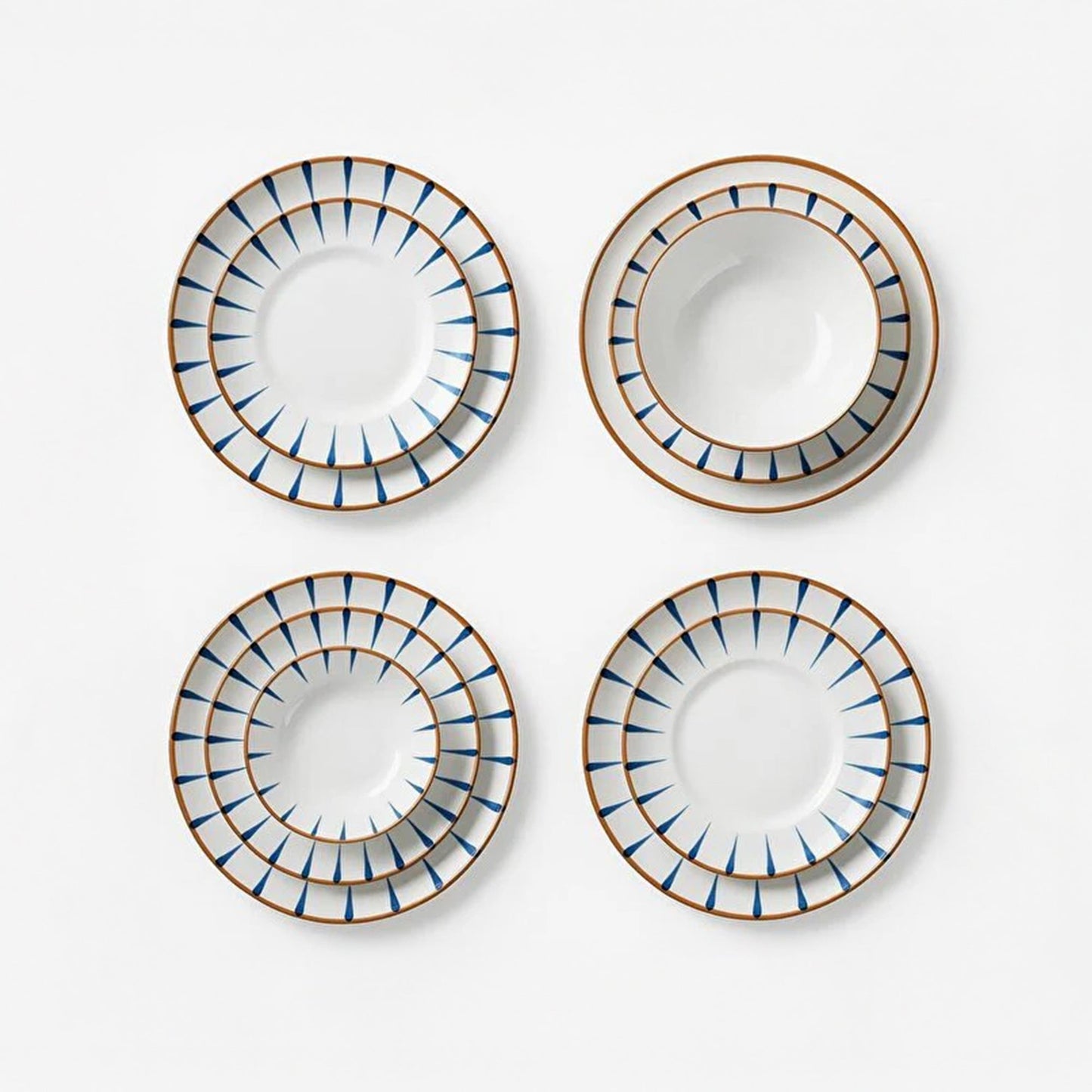 GÜRAL Sare Atina Tafelservice, 24-tlg., 6 Personen, Porzellan, Buntes Design