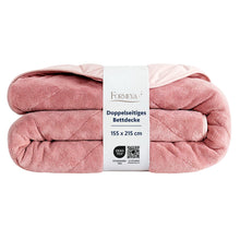 HELDENA Wellsoft Bettdecke Rosa auf einem modernen Bett