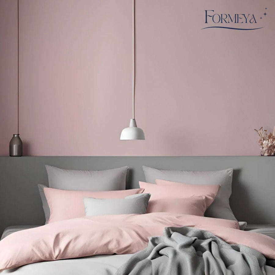 HELDENA Wendebettwäsche-Set Rosa/Grau – Produktansicht
