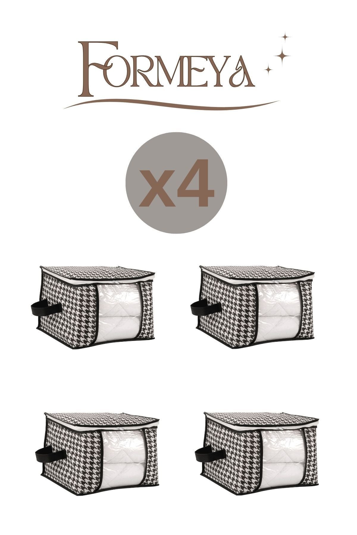 Schwarzer Kleiderschrank Organizer Pullover Decken Aufbewahrung 4er Set