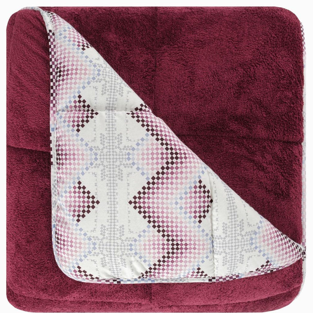 Wellsoft Ganzjahresdecke Bordeaux Sommer Winter Schlafzimmer