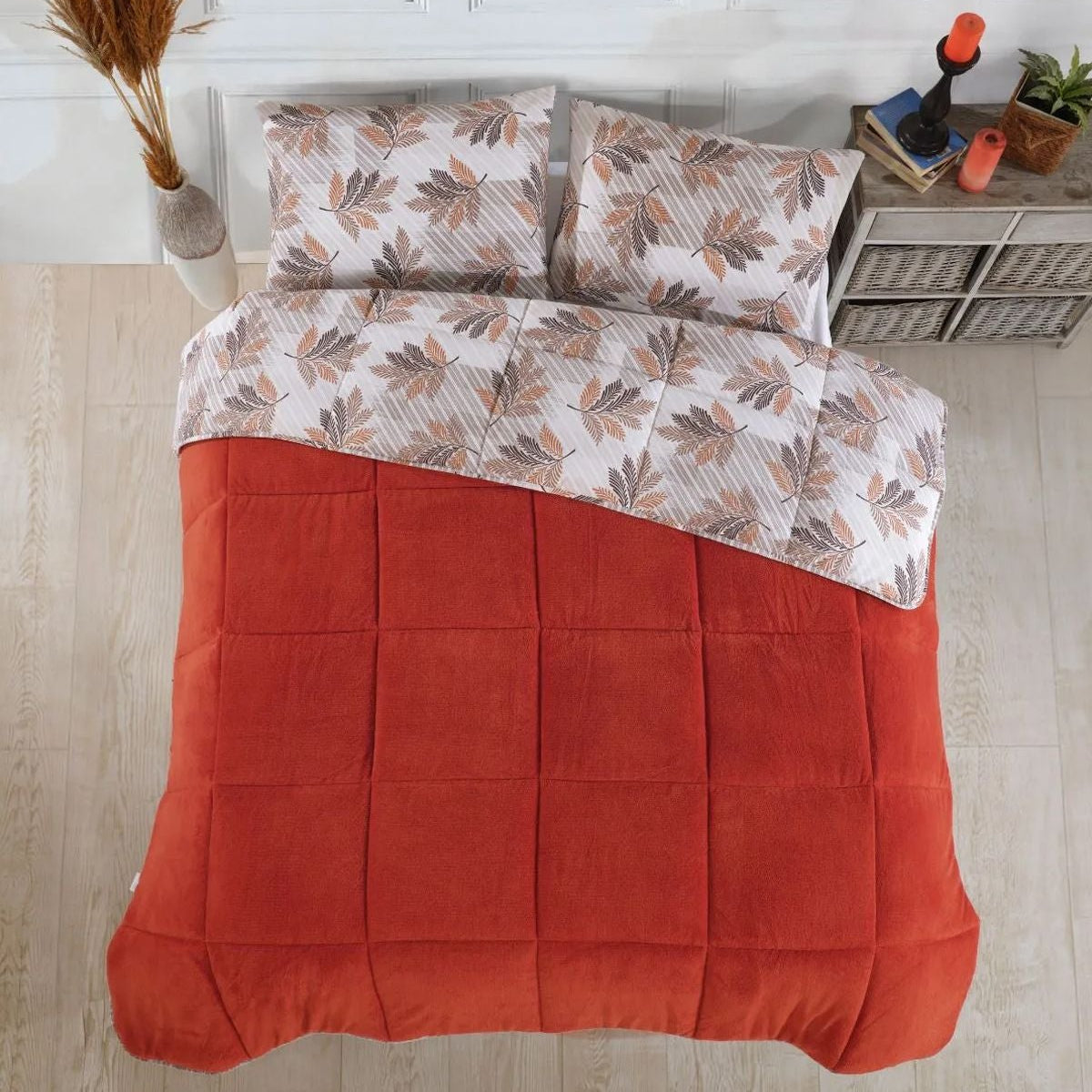 Orange Wellsoft Ganzjahresdecke weich pflegeleicht Schlafzimmer