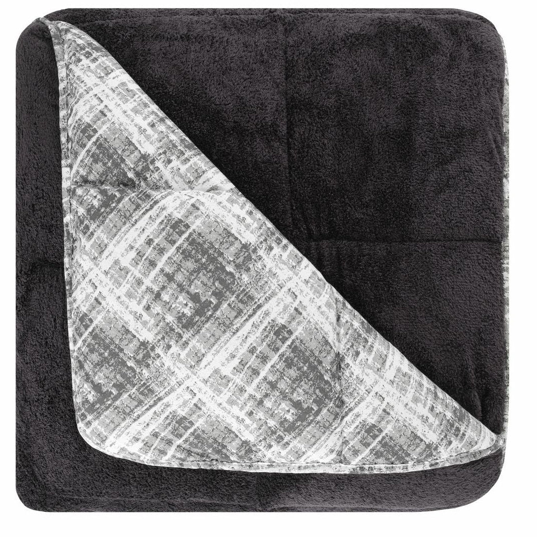 Wellsoft Bettdecke Schwarz mit weicher warmer Seite