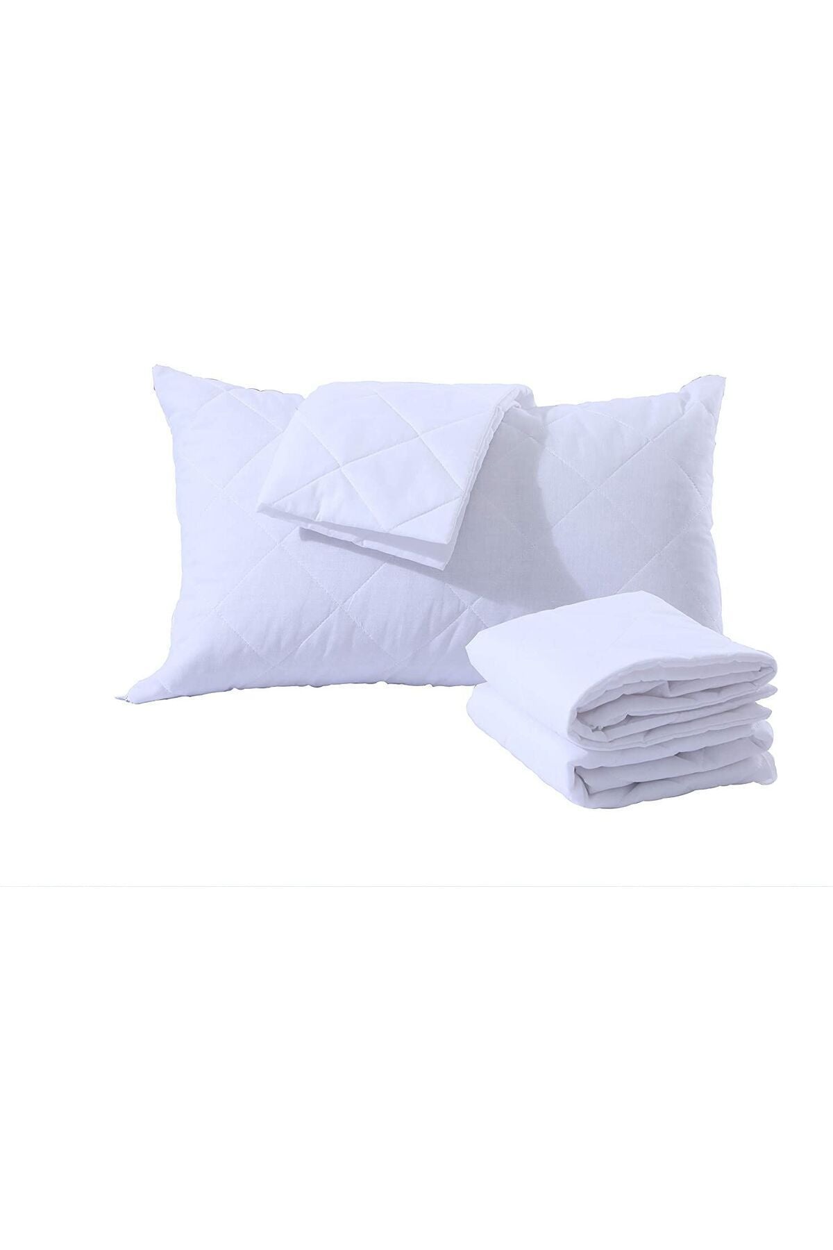 HELDENA Kissenschoner 2er-Set – Mikrofaser gesteppt mit Reißverschluss, 50×70 cm