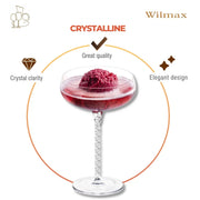 Wilmax Champagnerschale 300 ml 2er-Set Transparent – Crystalline – Anwendungs- oder Detailansicht; Lieferumfang: 2 Stück