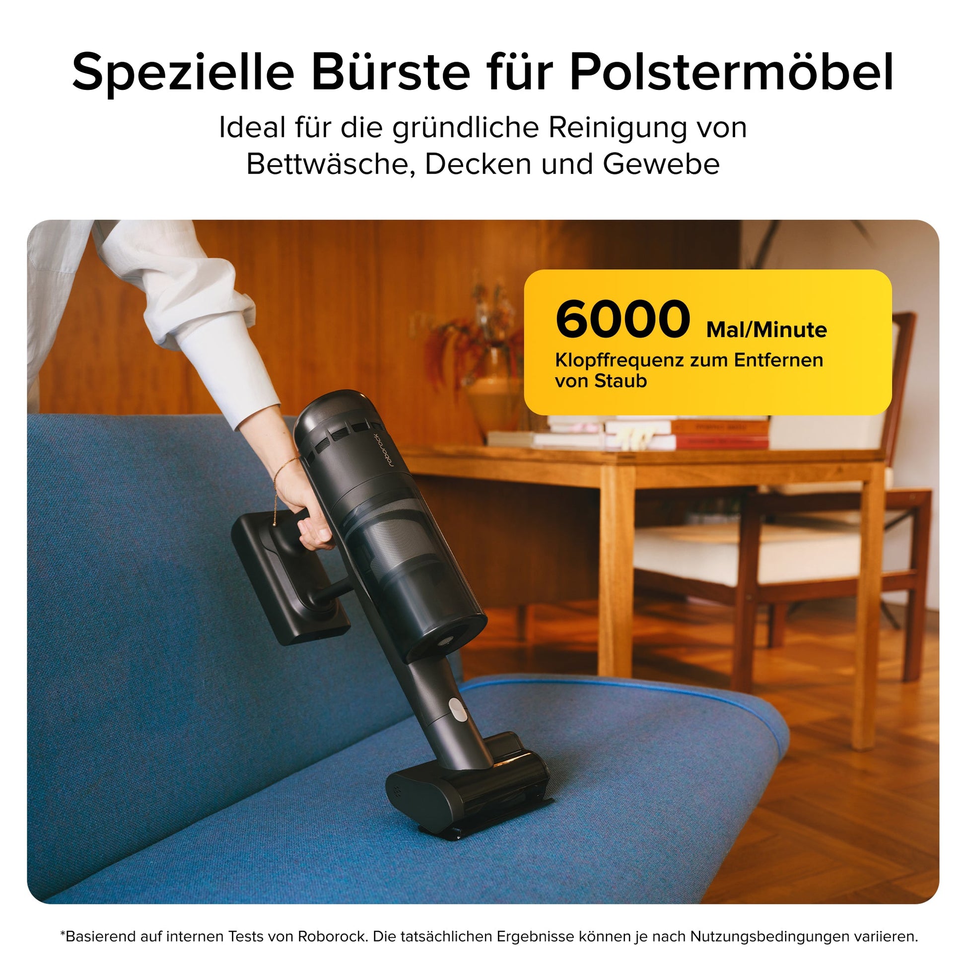 H60 Ultra Display Restlaufzeit Saugmodus ablesbar während Betrieb