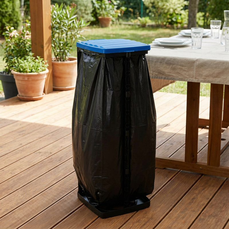 HELDENA Müllsackständer 120 L – auf der Terrasse