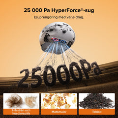 Roborock Qrevo Edge 2 mit 25.000 Pa HyperForce saugt Tierhaare tief aus dem Teppich