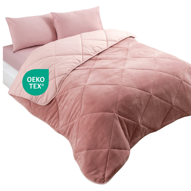 HELDENA Wellsoft Bettdecke Rosa – Oberflächenansicht