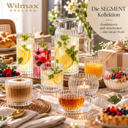 Wilmax Krug 1500 ml mit Edelstahldeckel Transparent Thermoglas – Anwendungs- oder Detailansicht; Lieferumfang: 1 Stück