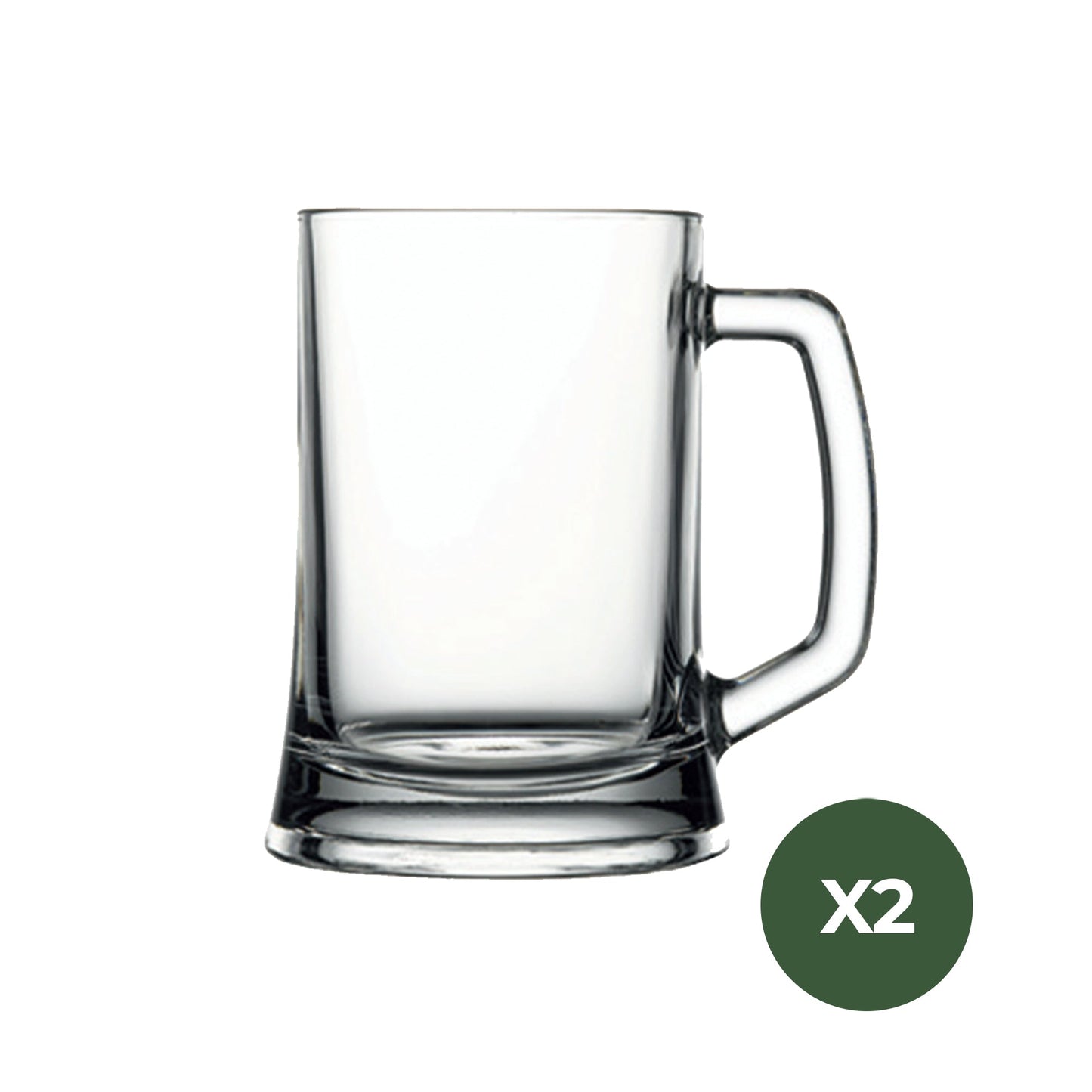 Bierglas 500 ml mit stabilem Henkel im 2er Set für Zuhause und Gäste
