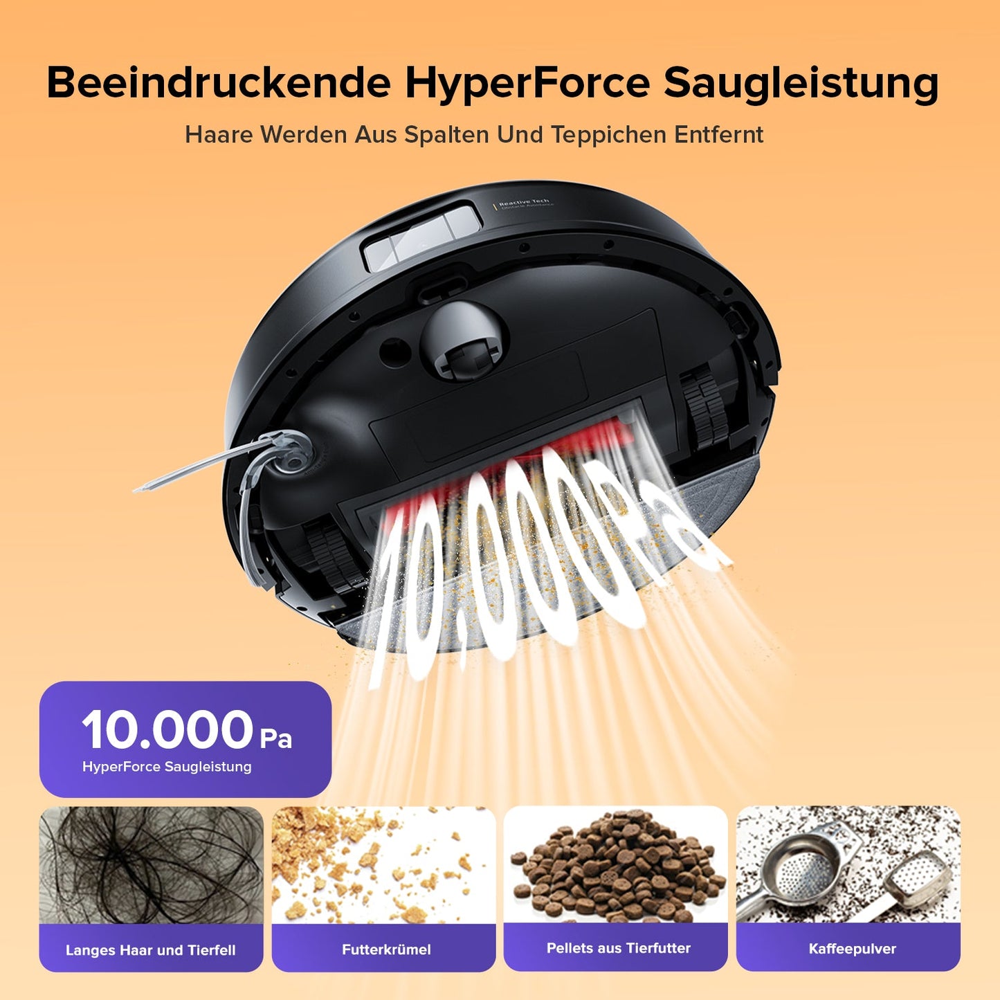 Q10 S5 VibraRise 2.0 Wischmodul auf Fliesenboden Nahaufnahme