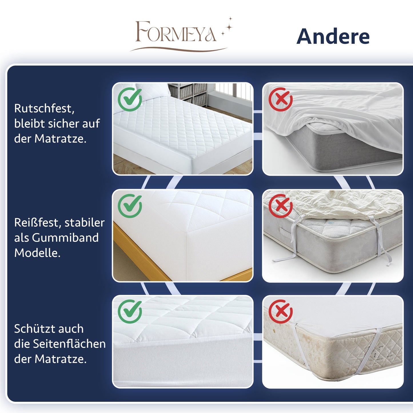 Wasserdichter Mikrofaser Matratzenschoner Weiß im HELDENA Schlafzimmer Sortiment