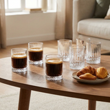 HELDENA Elysia Mokkagläser 60 ml – mit Espresso auf dem Tisch