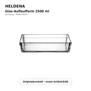 HELDENA Glas-Auflaufform 2500 ml – Originalprodukt Modell 59324
