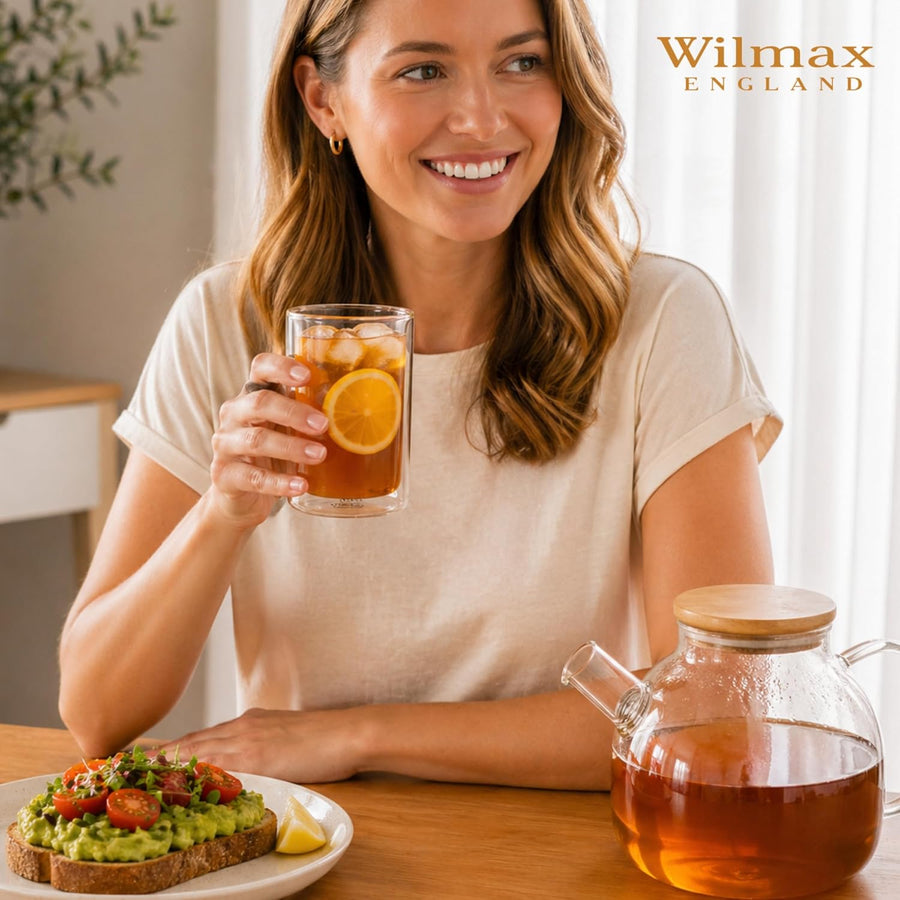 Wilmax Doppelwandiges Glas 300 ml 6er-Set Transparent – Anwendungs- oder Detailansicht; Lieferumfang: 6 Stück