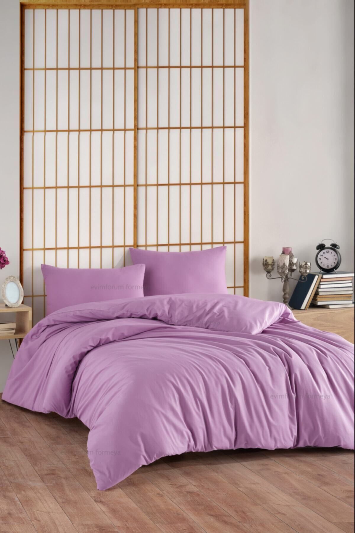 HELDENA Bettwäsche-Set Lila – 100% Baumwolle, ohne Spannbettlaken