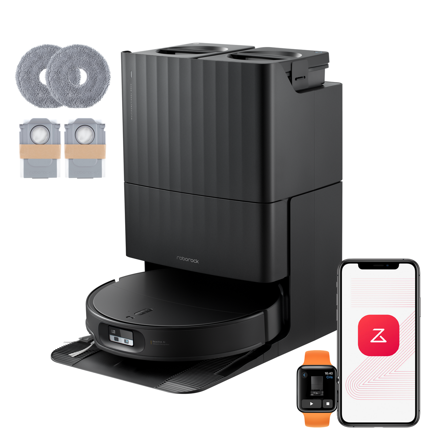 Roborock Qrevo Edge 2 Saug- & Wischroboter – 25.000 Pa | FlexiArm | 80°C Moppwäsche | HELDENA