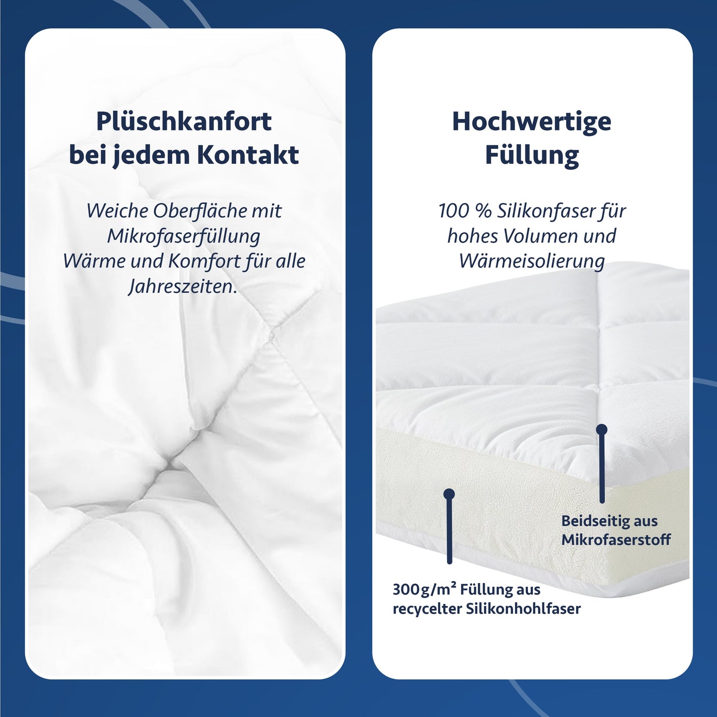 Steppdecke Grau Mikrofaser verschiedene Größen Schlafzimmer
