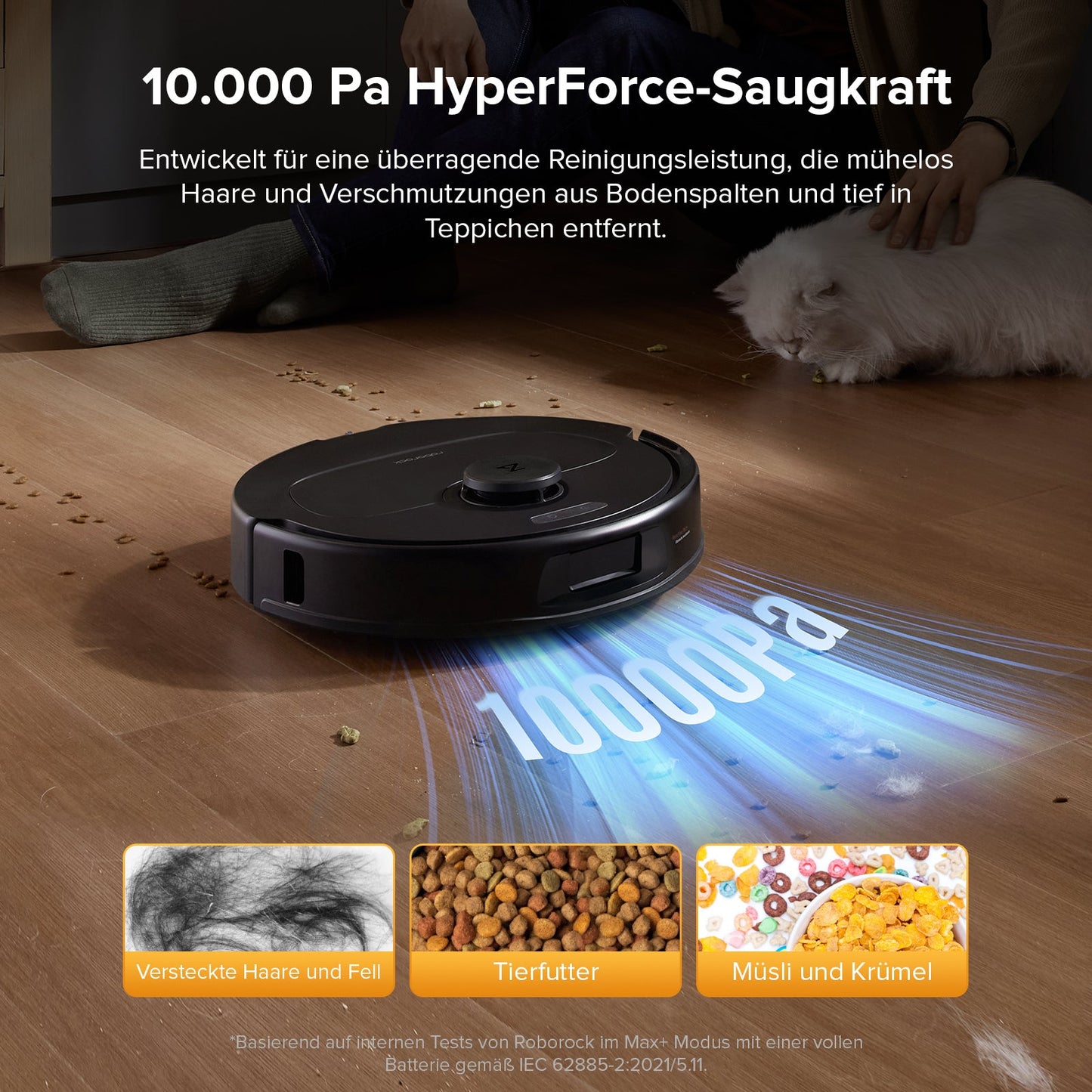 Roborock QV 35S Set Saugroboter mit Multifunktionsdock – 12.000 Pa | Warmlufttrocknung | HELDENA