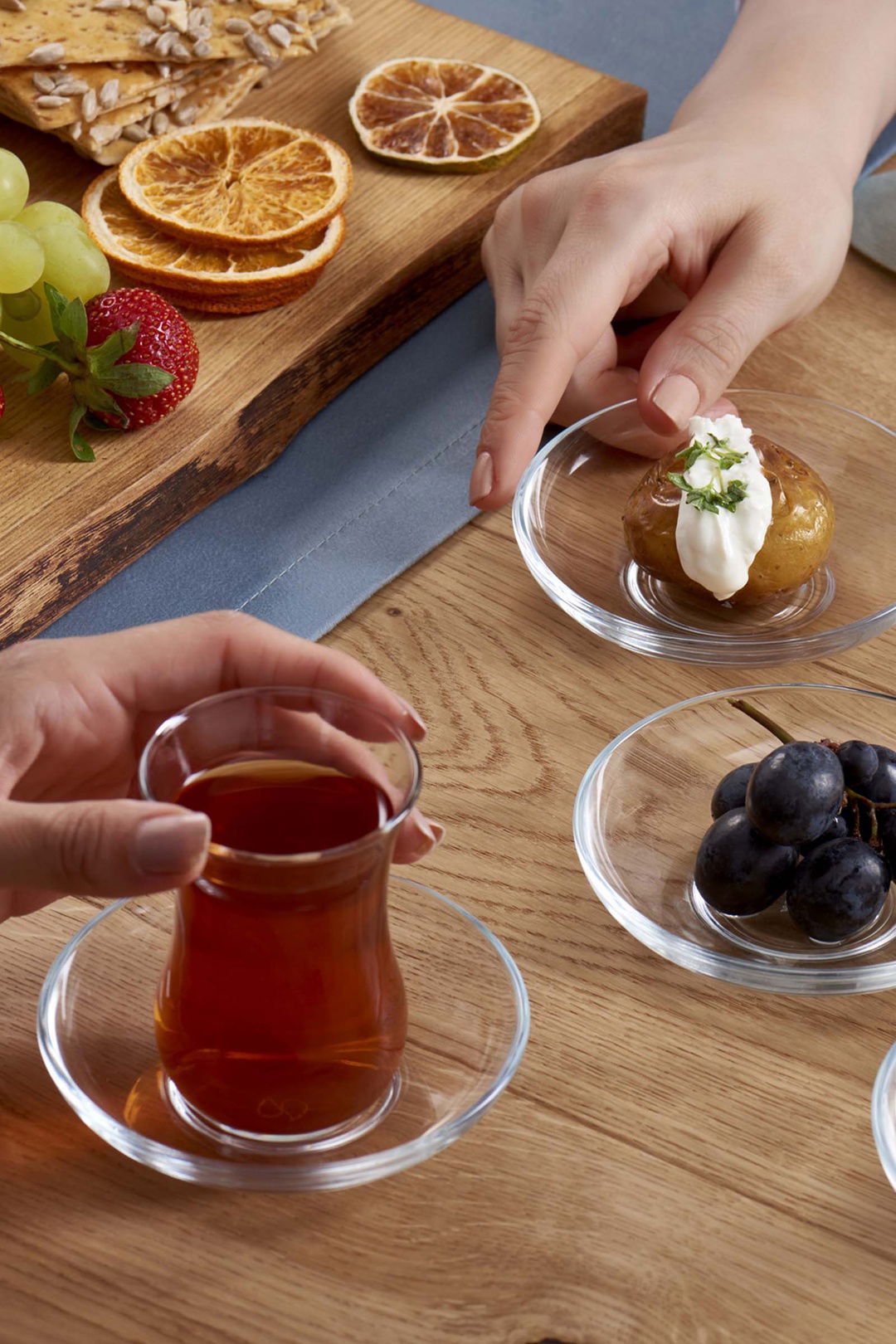 HELDENA Üsküdar Teegläser 120 ml – 12er Set aus klarem Glas für türkischen Tee