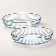 HELDENA ovale Glas-Auflaufformen 2er Set – neutrale Produktszene