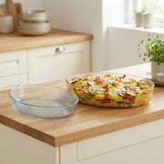 HELDENA ovale Glas-Auflaufformen 2er Set – helle Küche