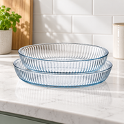 HELDENA ovale Glas-Auflaufformen 2er Set – helle moderne Küche