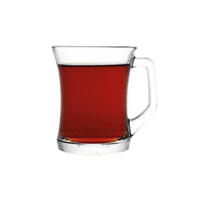 Einzelansicht der transparenten LAV Zen+ Teetasse mit Henkel