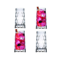 HELDENA Longdrinkgläser 450 ml – 4er Set mit Blattmuster