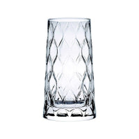 Glas 450 ml Detailansicht Blattmuster natürliche Optik transparent