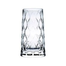 Glas 450 ml Detailansicht Blattmuster natürliche Optik transparent