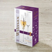 Wilmax Champagnerflöte 300 ml 2er-Set Transparent – Crystalline – Anwendungs- oder Detailansicht; Lieferumfang: 2 Stück